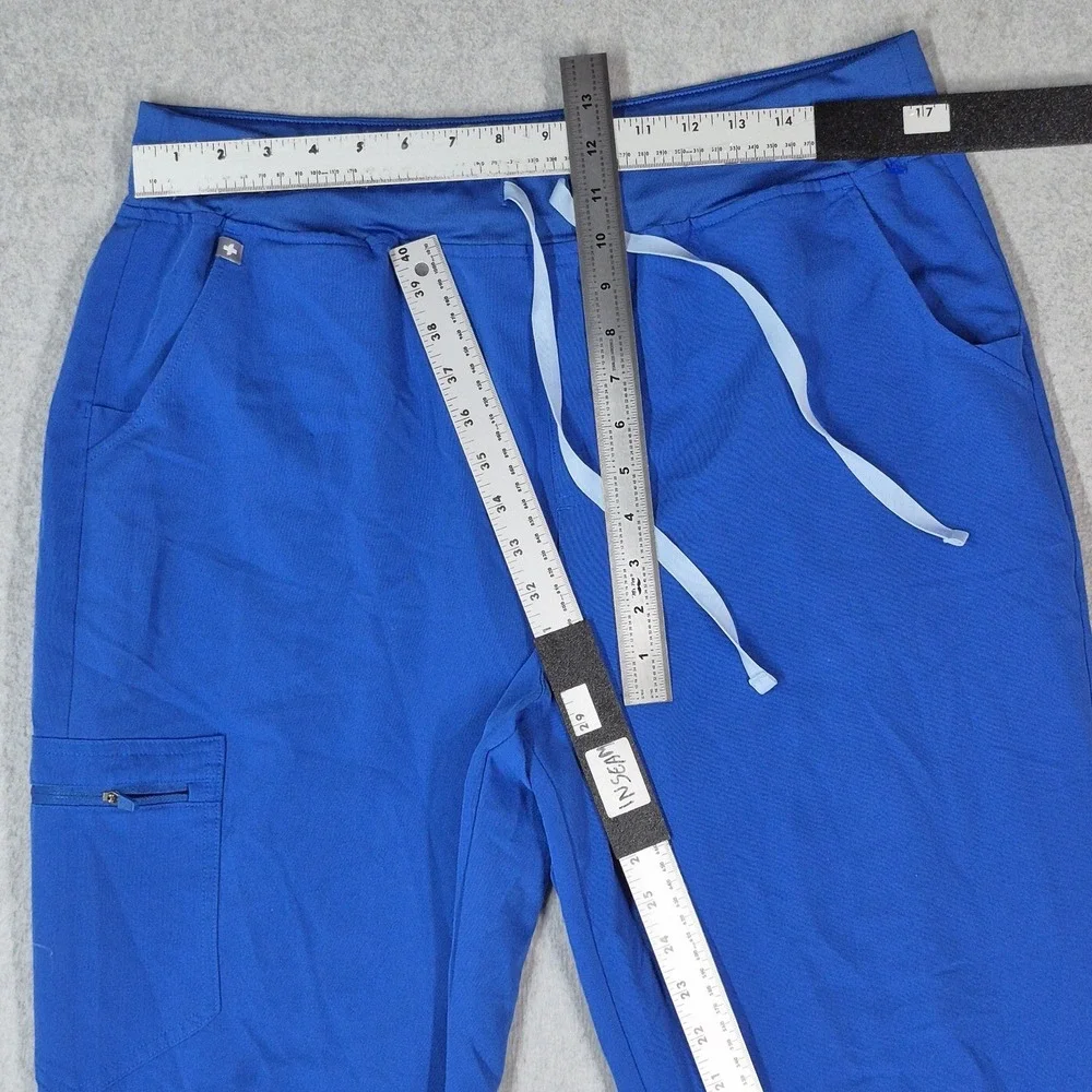 FIGS Women Scrub Pants XL/T Blue Cargo Zamora Technical Collection